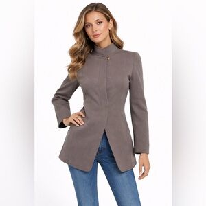 Vintage Dei Tre Bergdorf Goodman Wool Blazer Jacket XS Brown Made in Italy